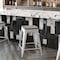 Flash Furniture 24" White Metal Stool-Gray Poly Seat CH-31320-24-WH-PL2G-GG - alternate 7